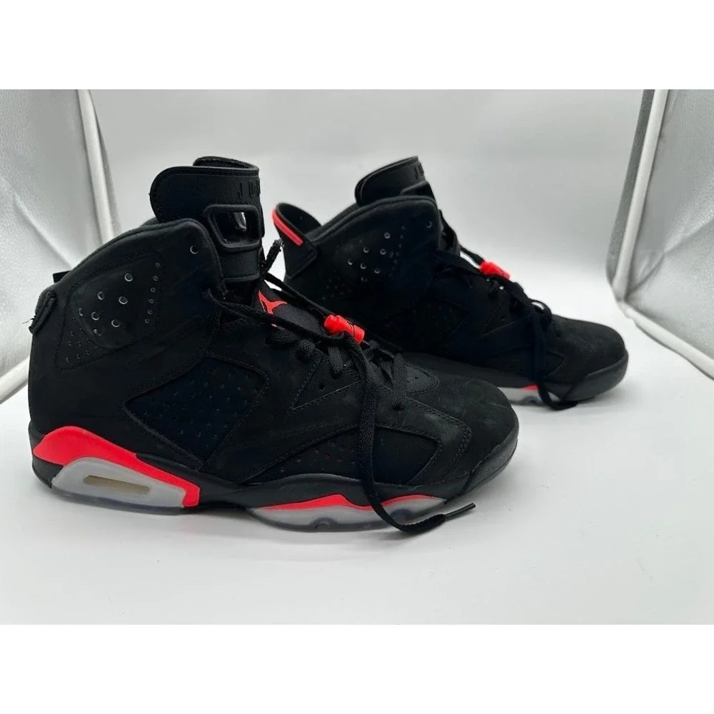Nike Air‎ Jordan 6 Retro Infrared Black Sneakers 384664-060 Mens High Top Shoes